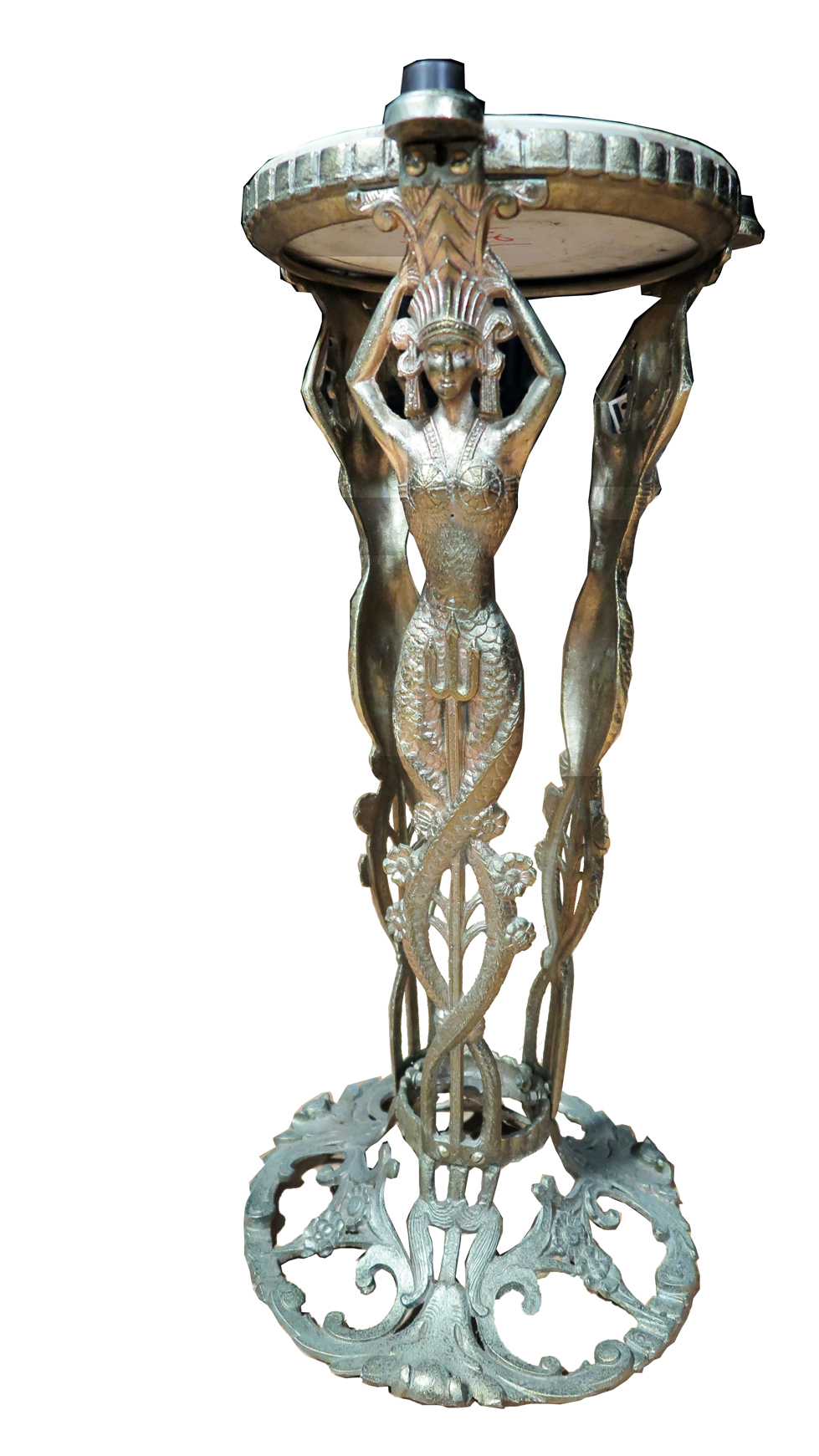 Art Deco Egyptian Revival Mermaid Pedestal Modernism